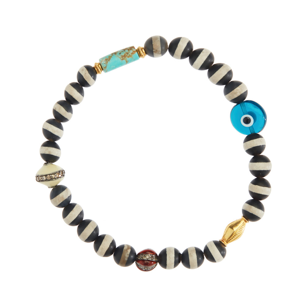 Black Agate Stripe Bracelet 8