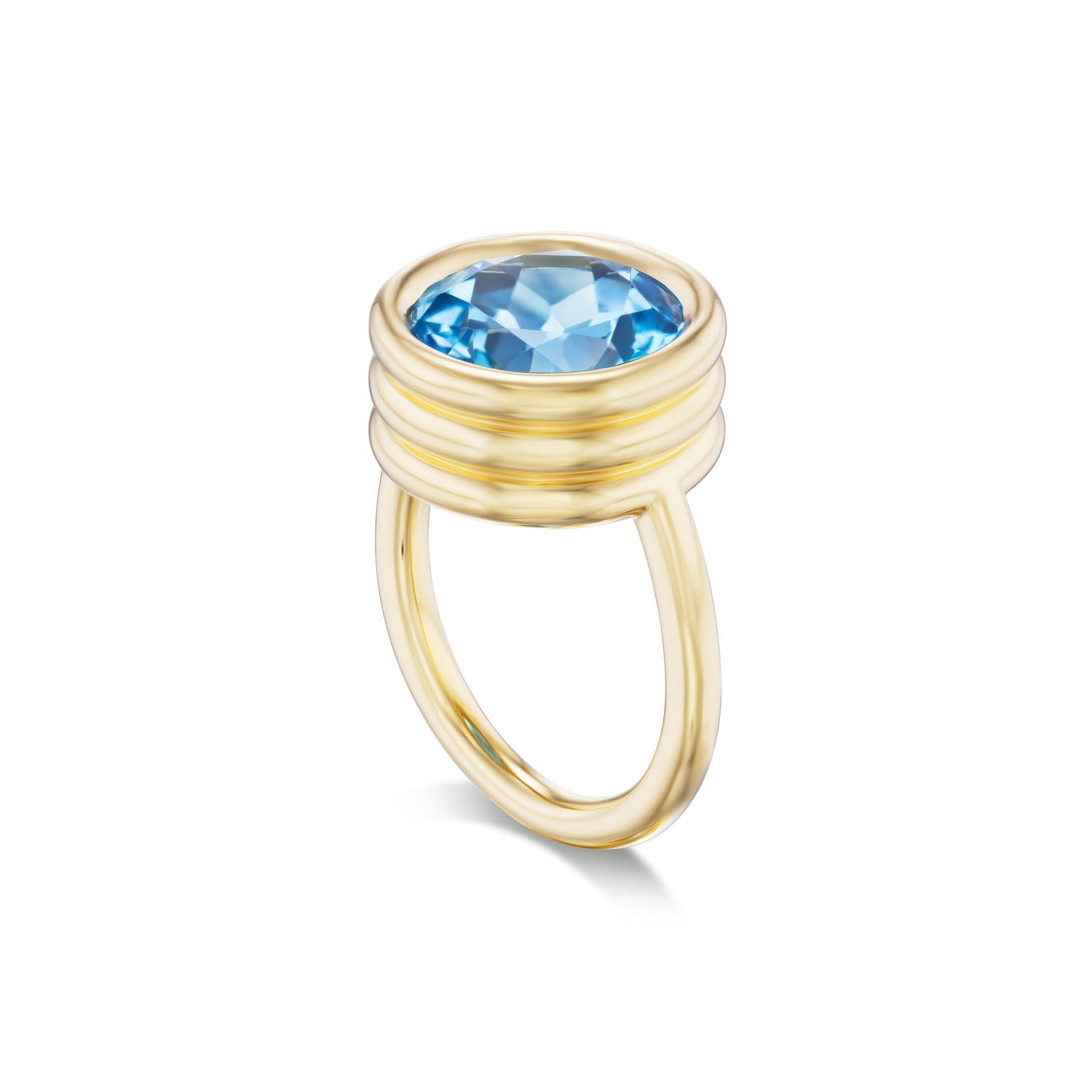 12mm Blue Topaz Grotto Ring - MUSE Shop