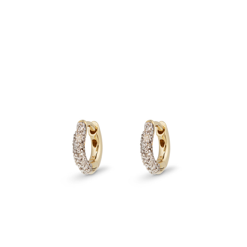 Diamond Huggie Hoops