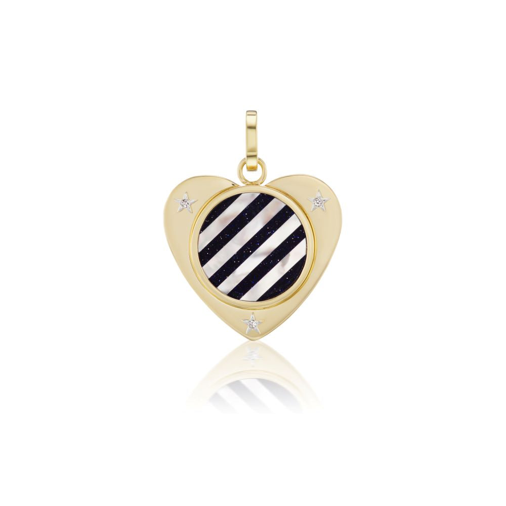 Ora Midnight in Venice Heart Charm