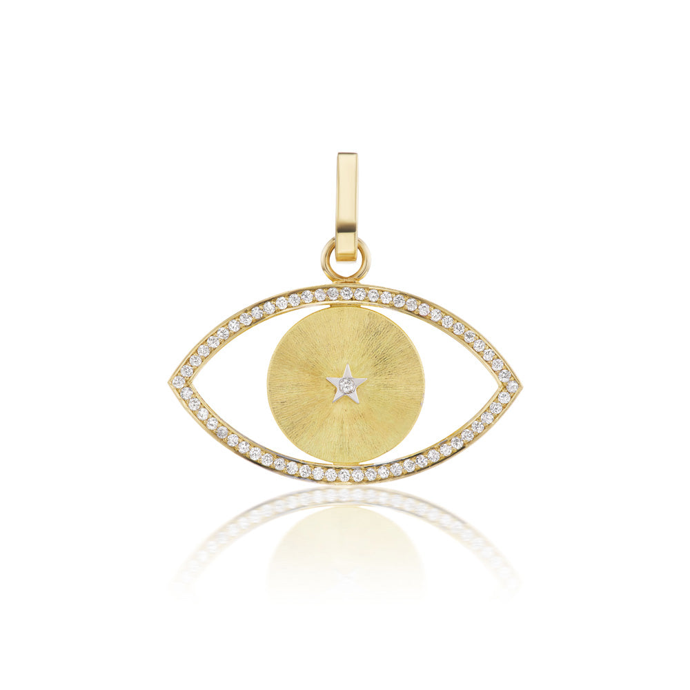 Ora Gold Silk Diamond Eye Charm