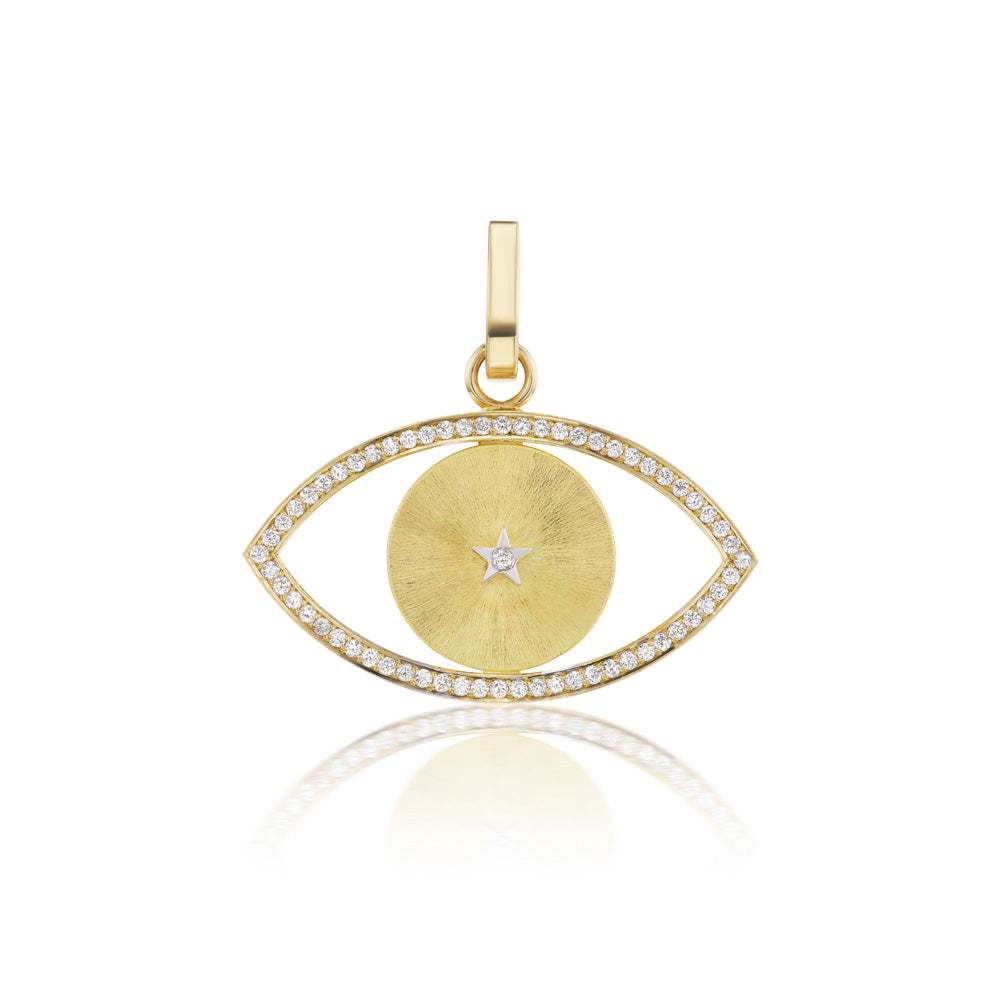 Ora Gold Silk Diamond Eye Charm
