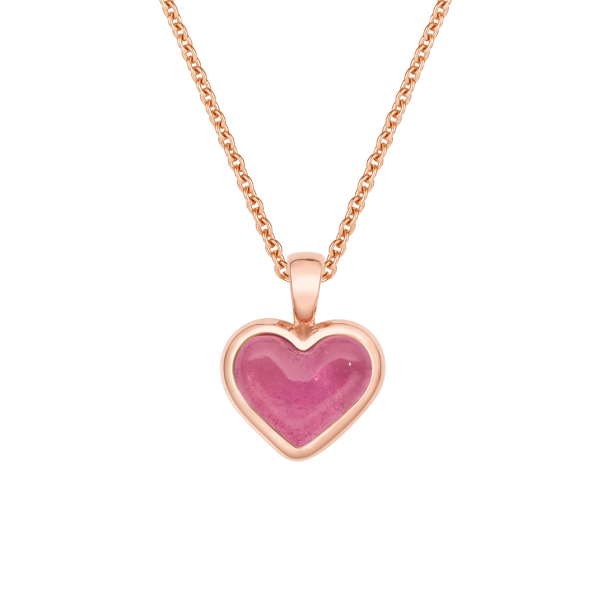 Love Sticker Necklace with Rubellite