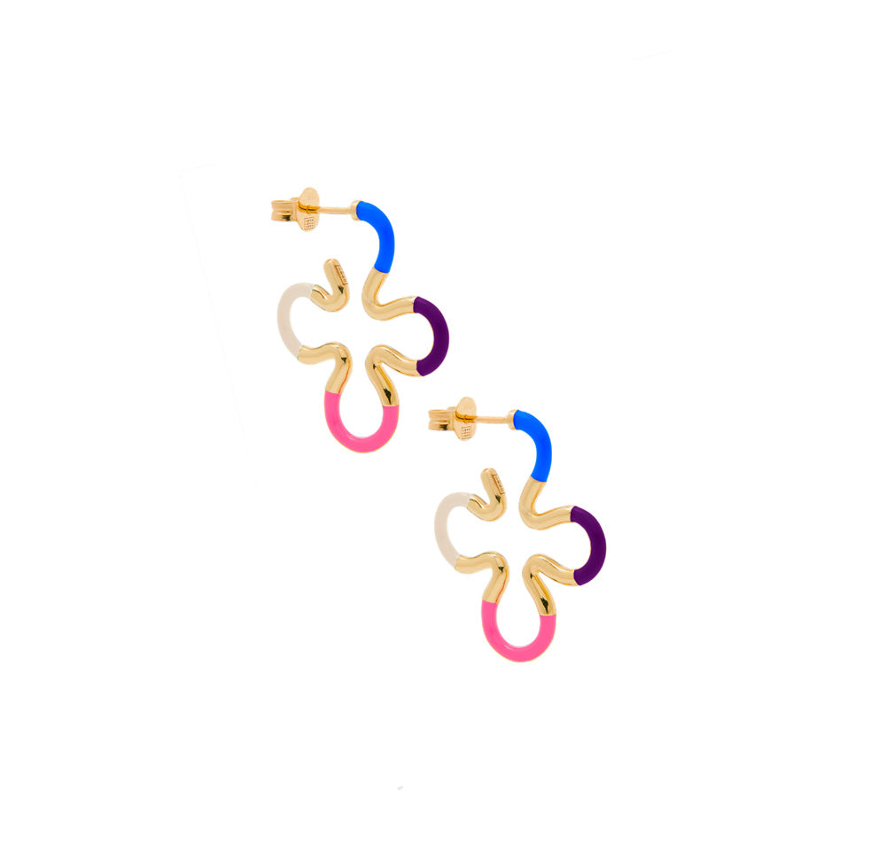 Multicolor Flower Drop Earrings