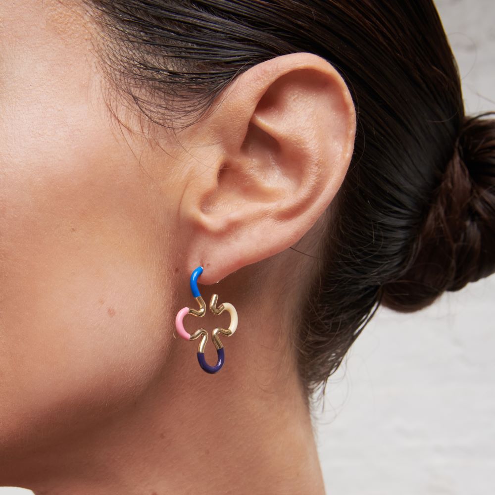 Multicolor Flower Drop Earrings