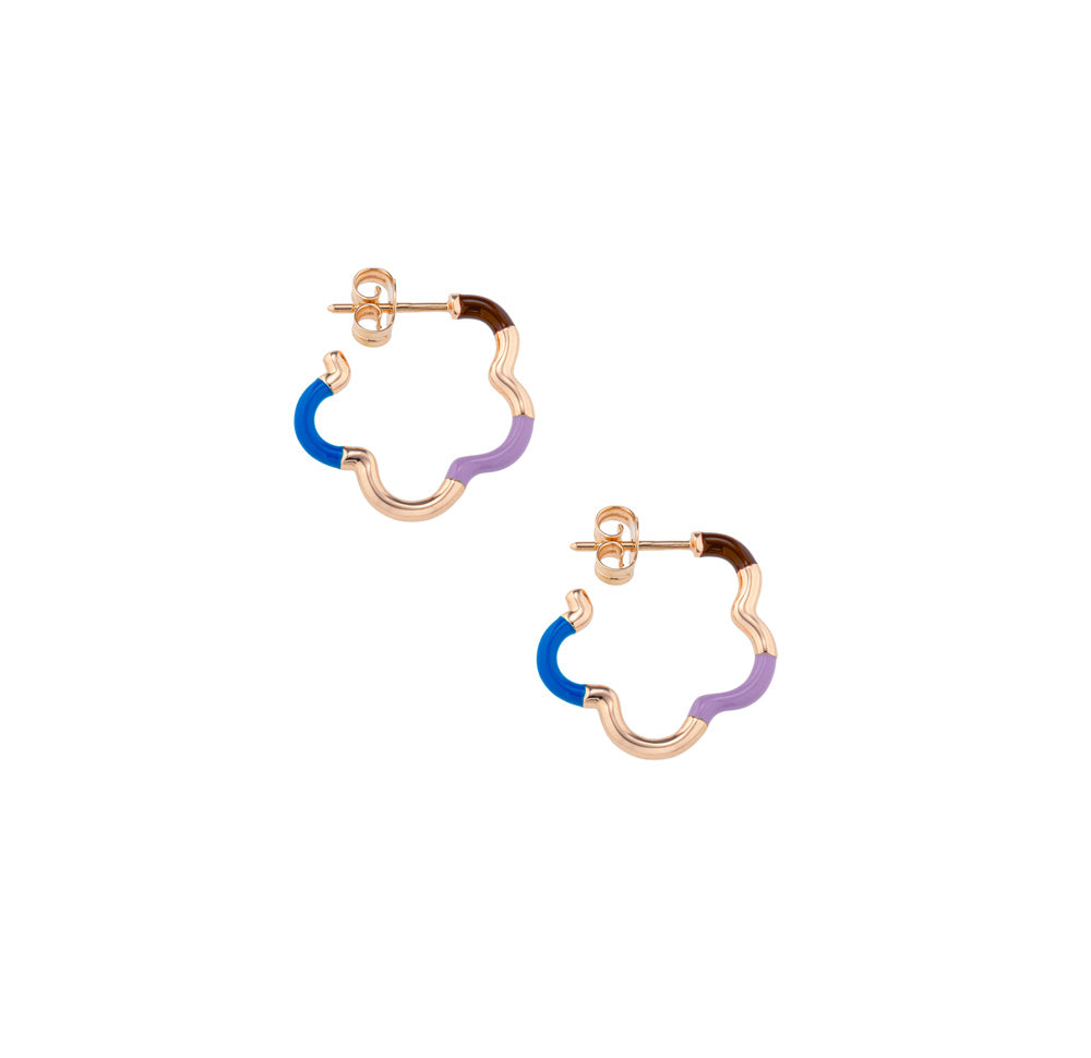 B Mini Cherry, Lavender & Cobalt Earrings