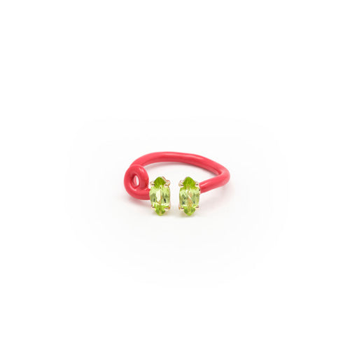 Double Marquise Peridot Vine Ring