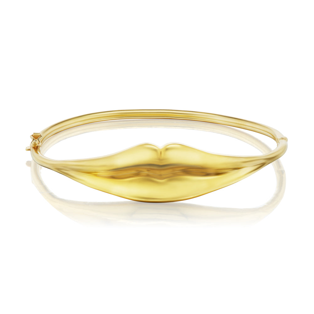 Gold Kiss Cuff Bracelet