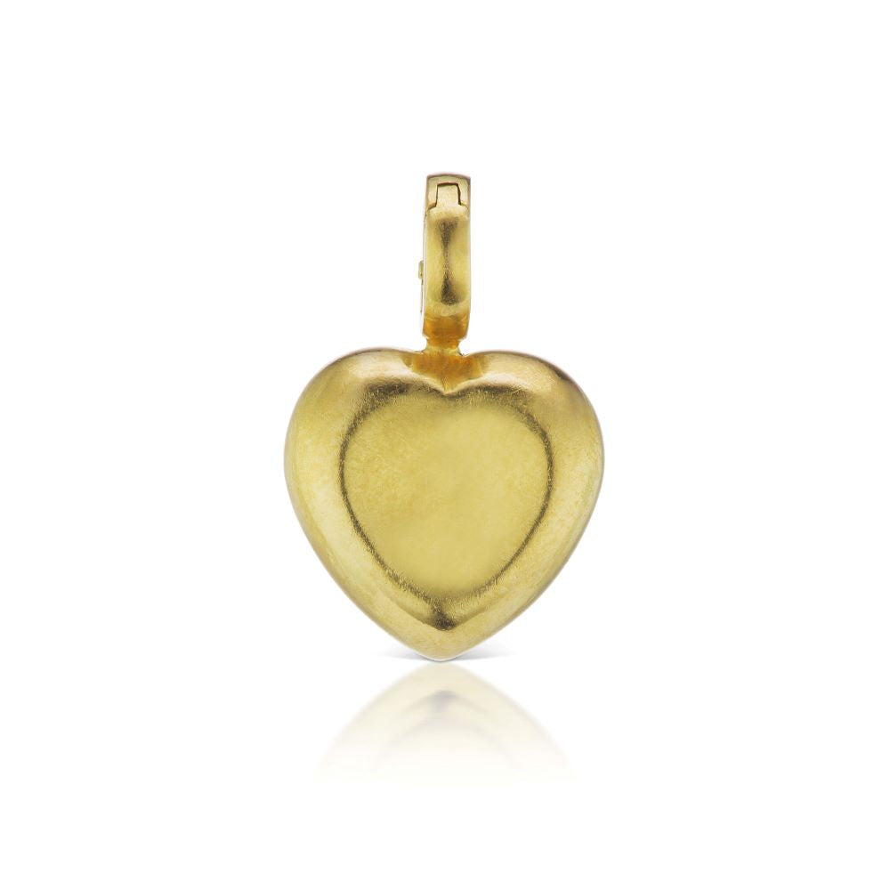 A Christina Alexiou Agape Heart Charm pendant on a white background.