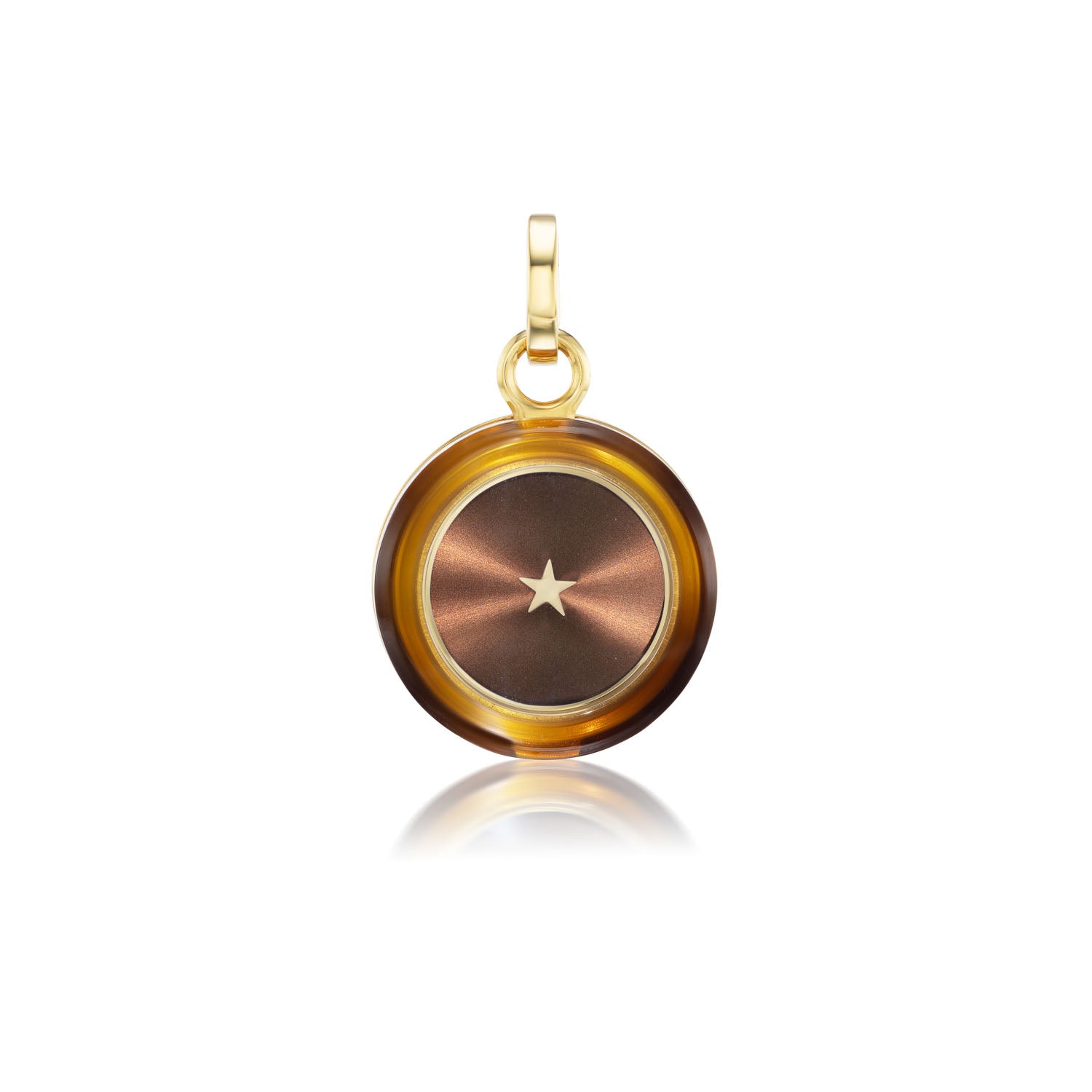 Carpe Diem Brown Resin & Brown Dial Charm