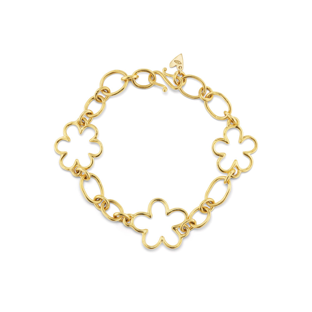 3 Flowers Chain Bracelet