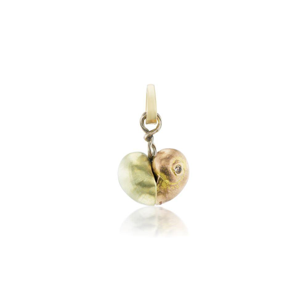 Shell Heart Charm