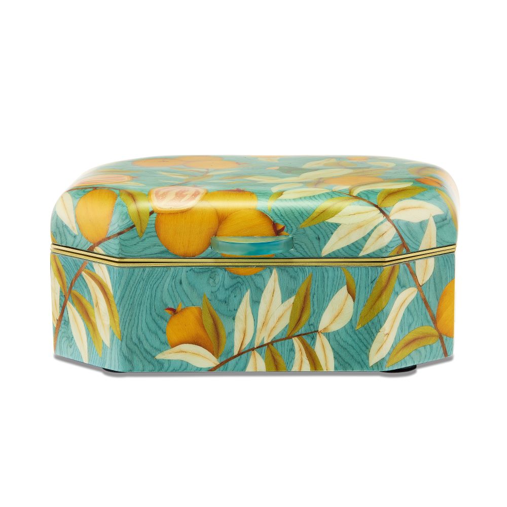 Tropical Citrus Marquetry Box