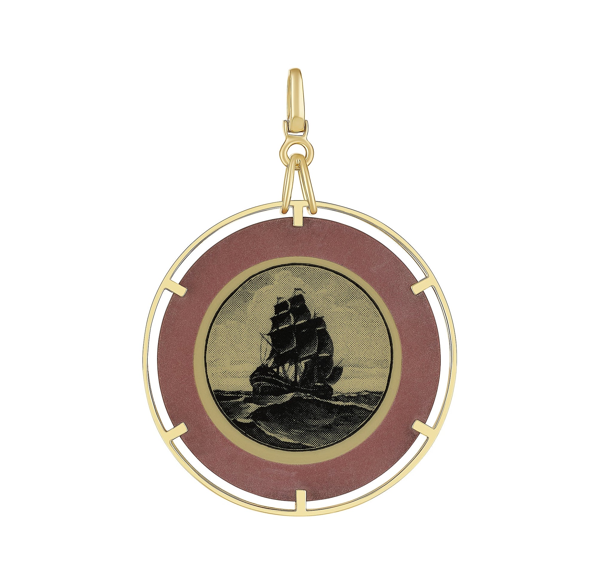 Passing Chips in the Night Pendant in Yellow Gold