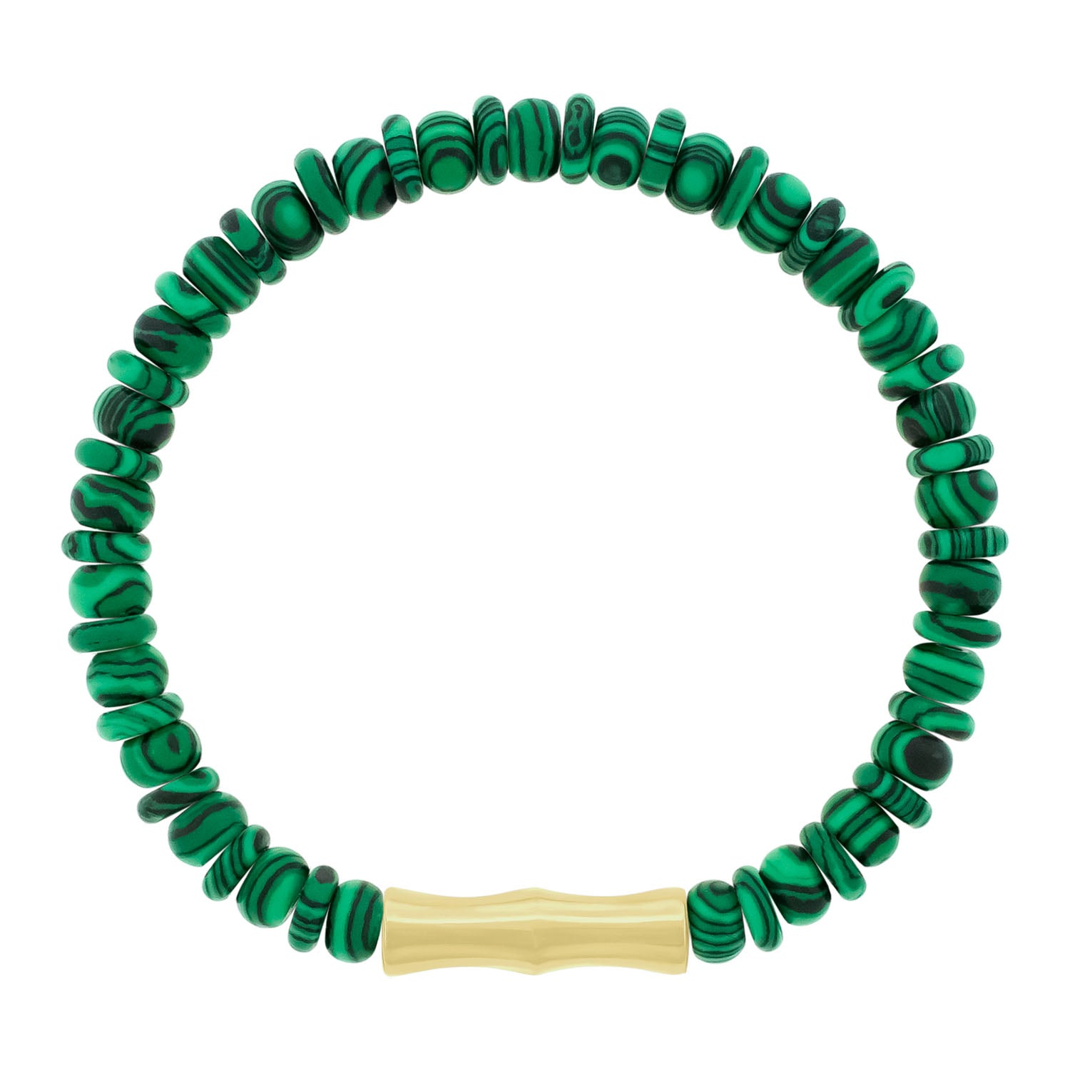 Malachite Beaded Bamboo Bracelet