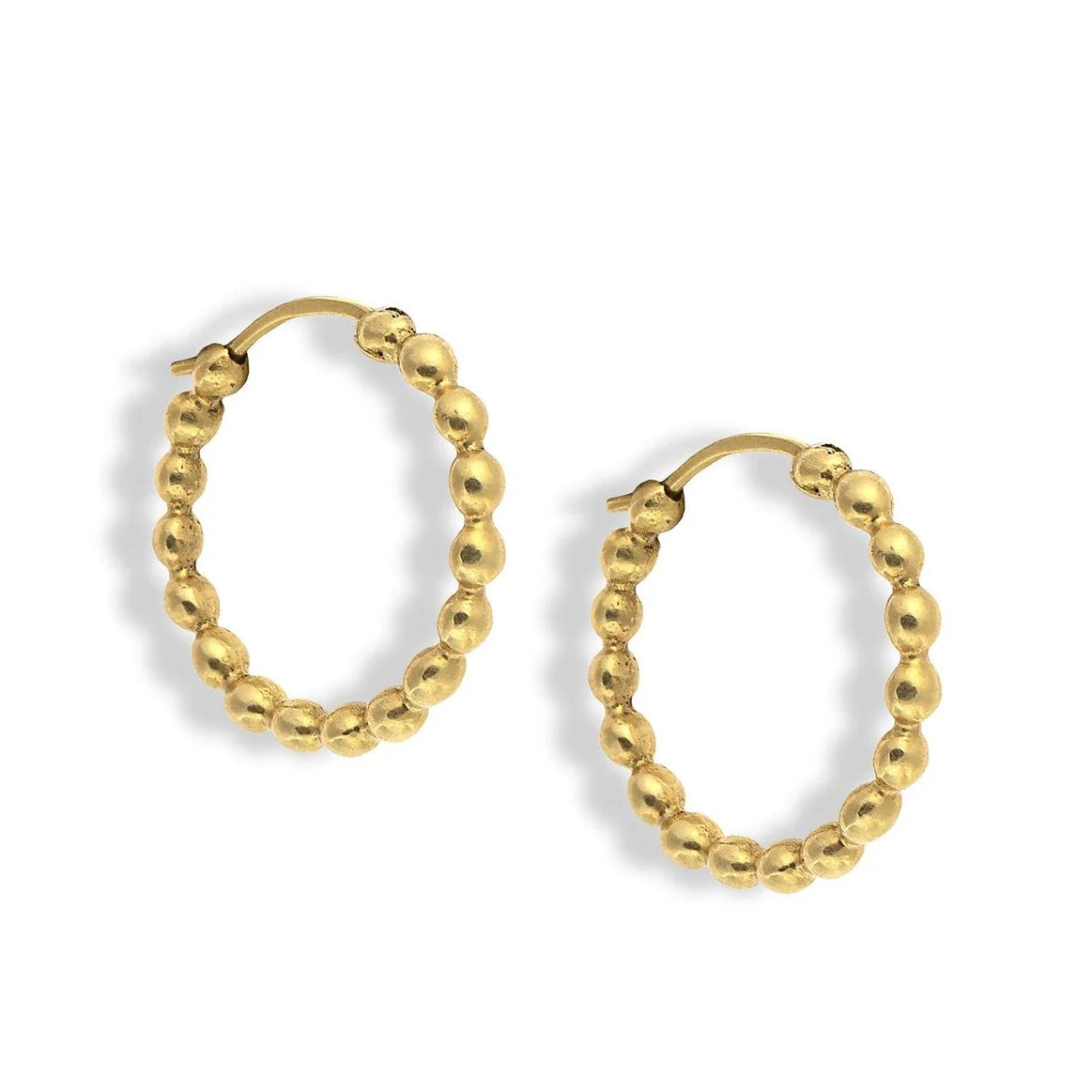 Medium Demetra Plain Gold Hoop Earrings
