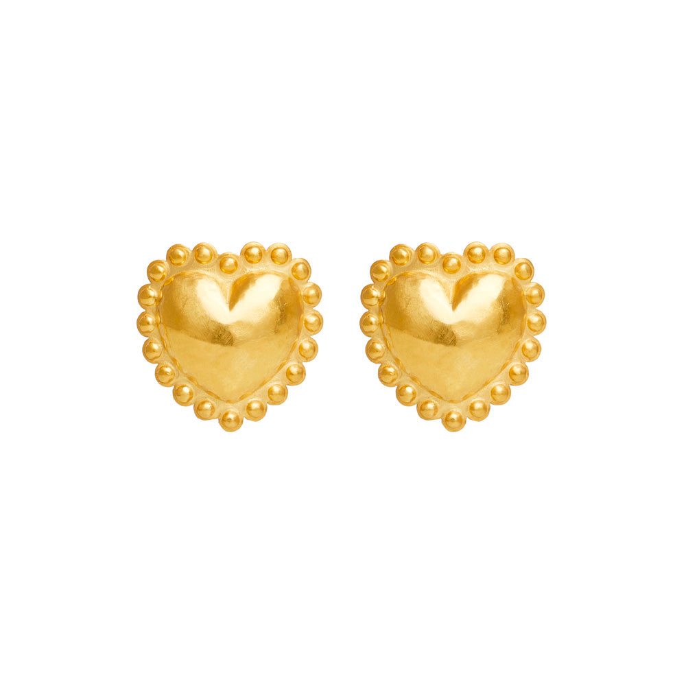 Dot Heart Studs