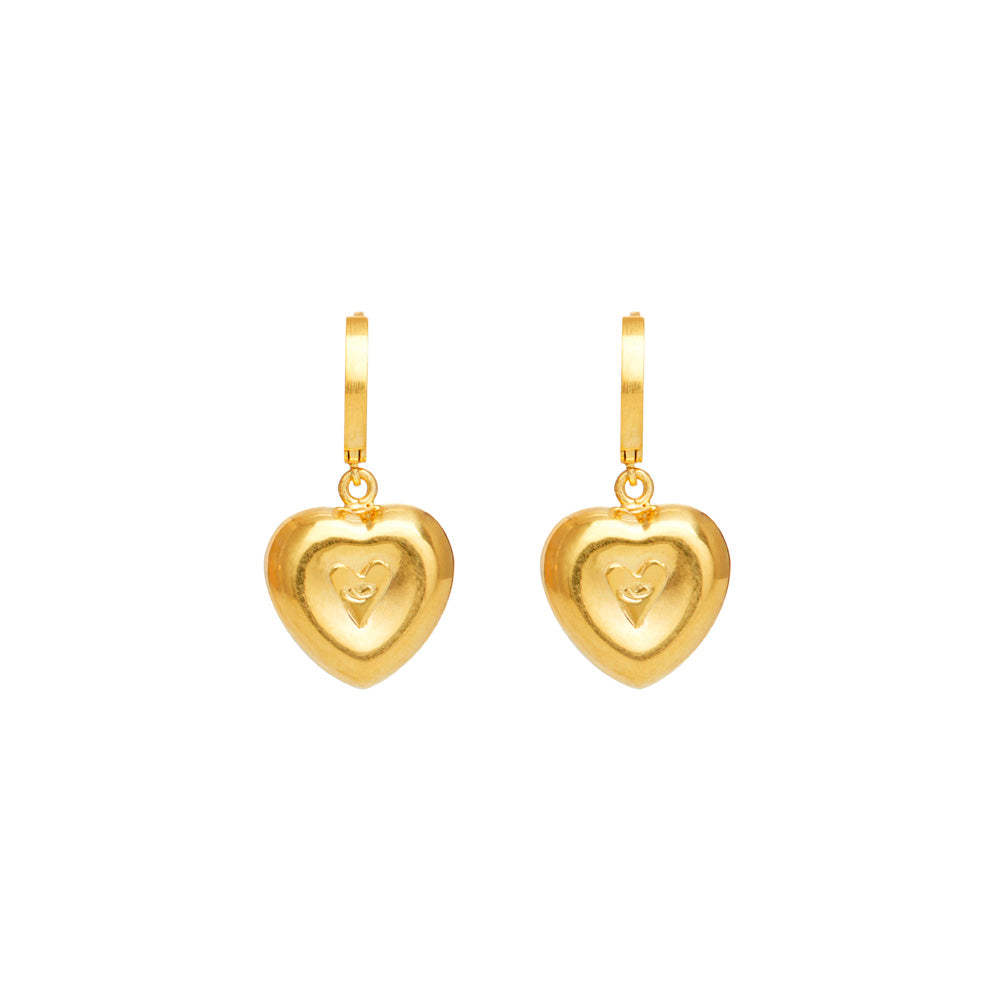 Agape Heart Drop Earrings