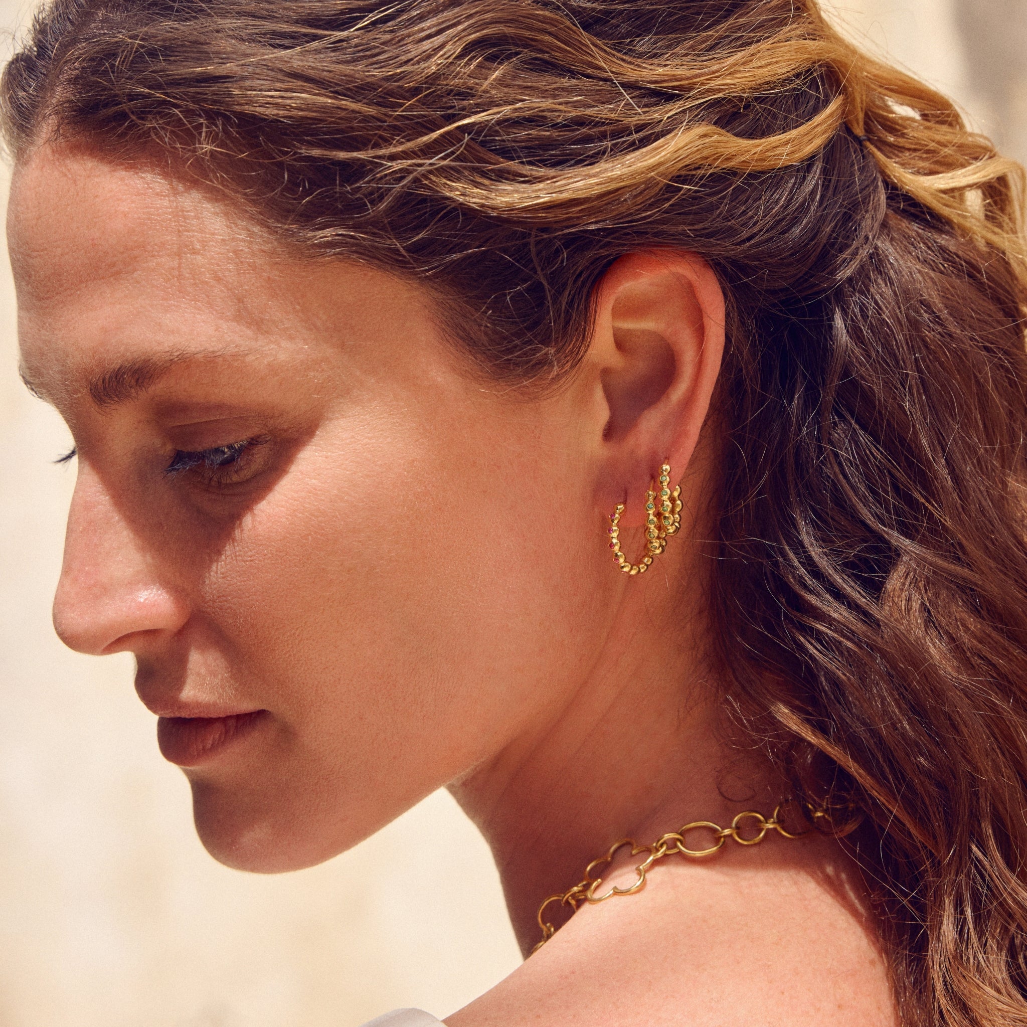 Small Demetra Tsavorite Hoops
