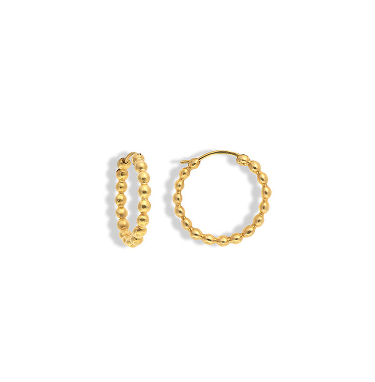 Small Demetra Hoop Earrings in Plain Gold