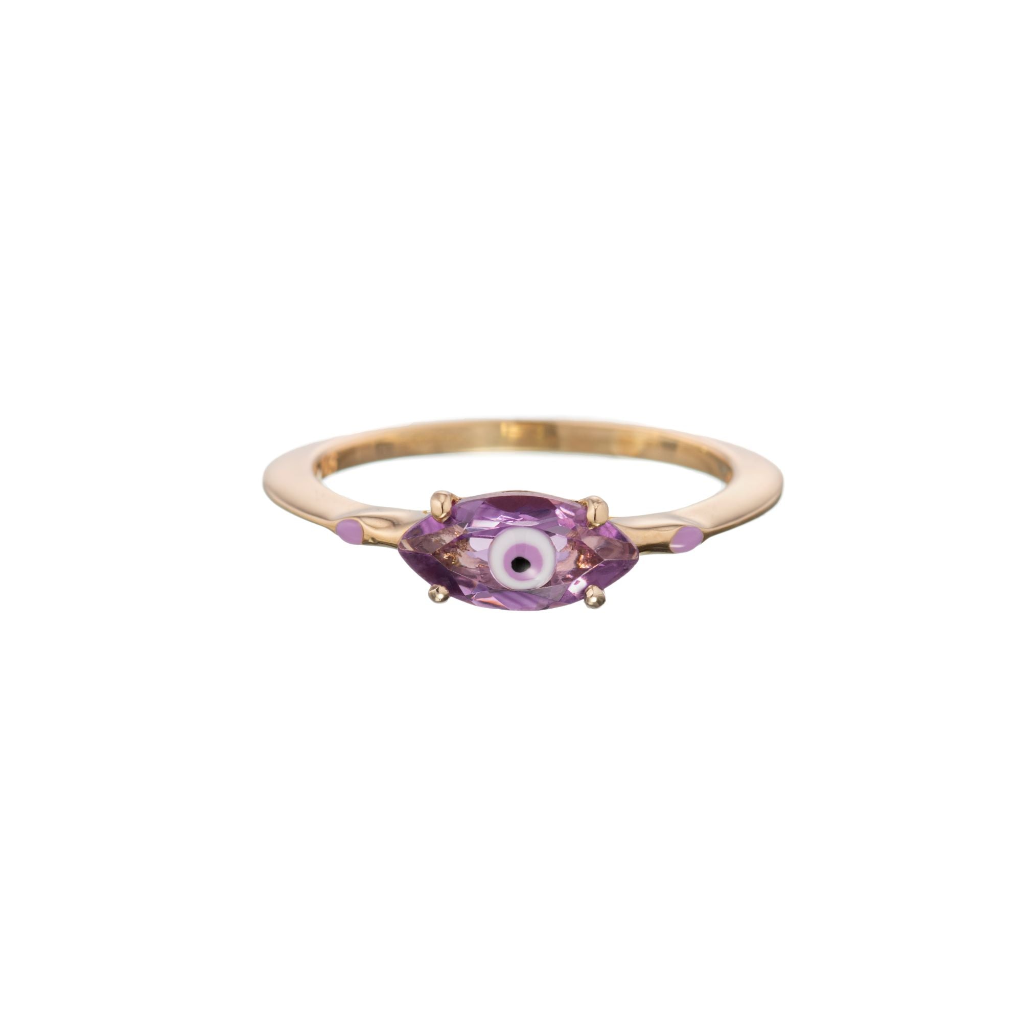 Amethyst Big Eye Ring