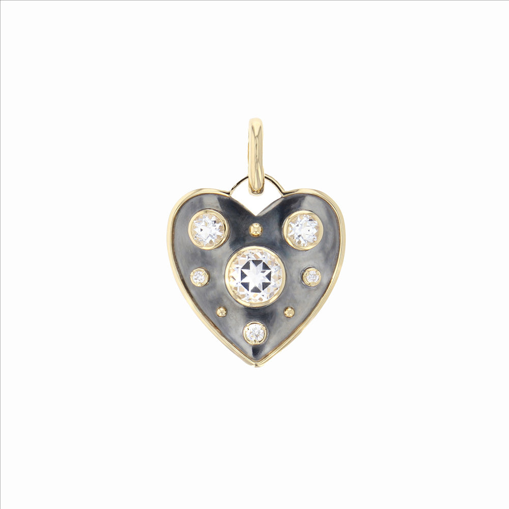 La Dame du Lac Heart Charm