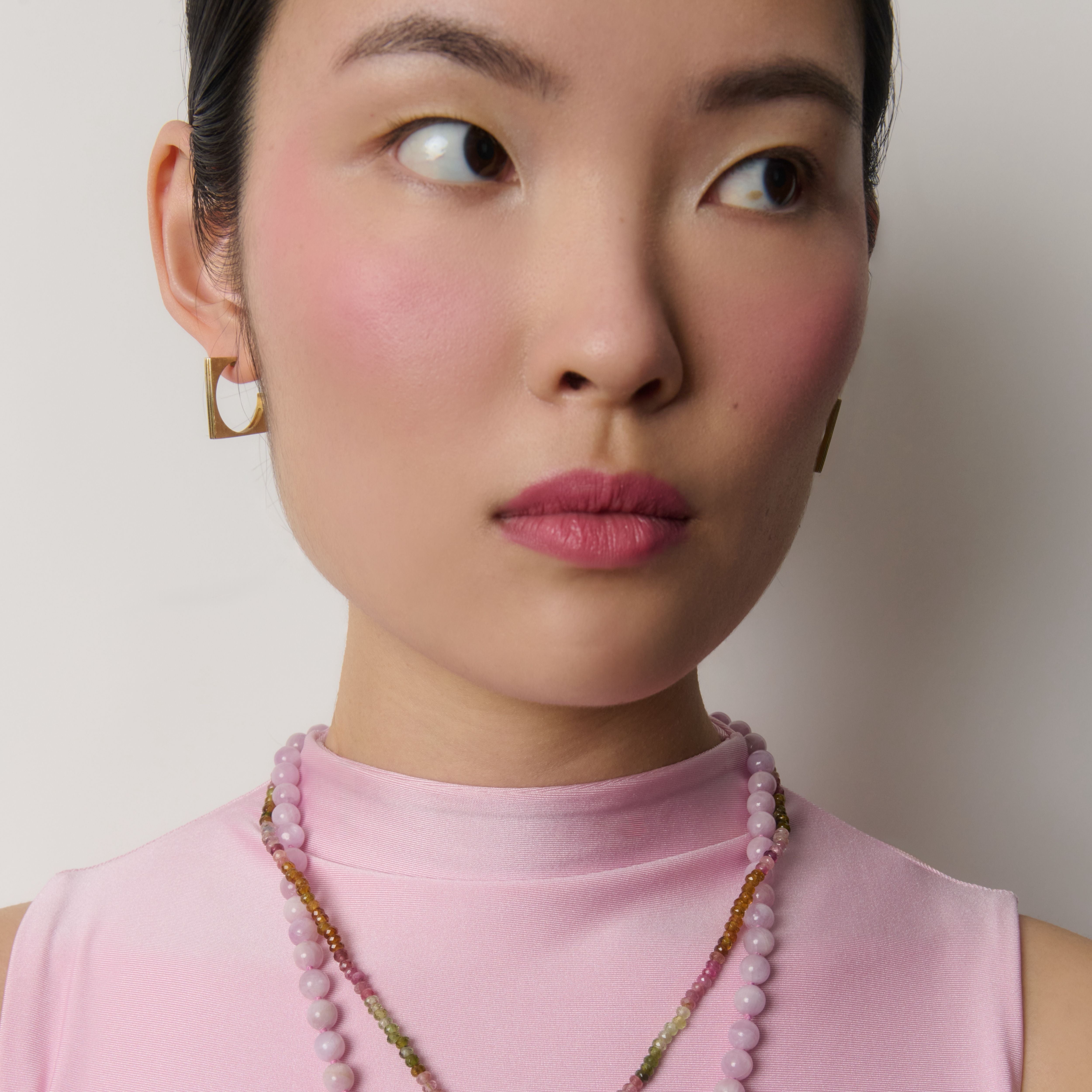 Night & Day Two Faces Square Hoops in Yellow Gold
