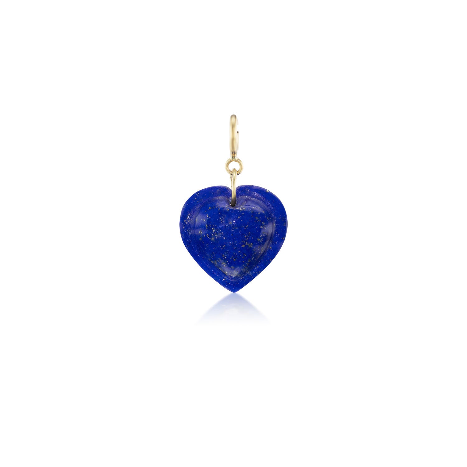 Lapis Cut Heart Charm