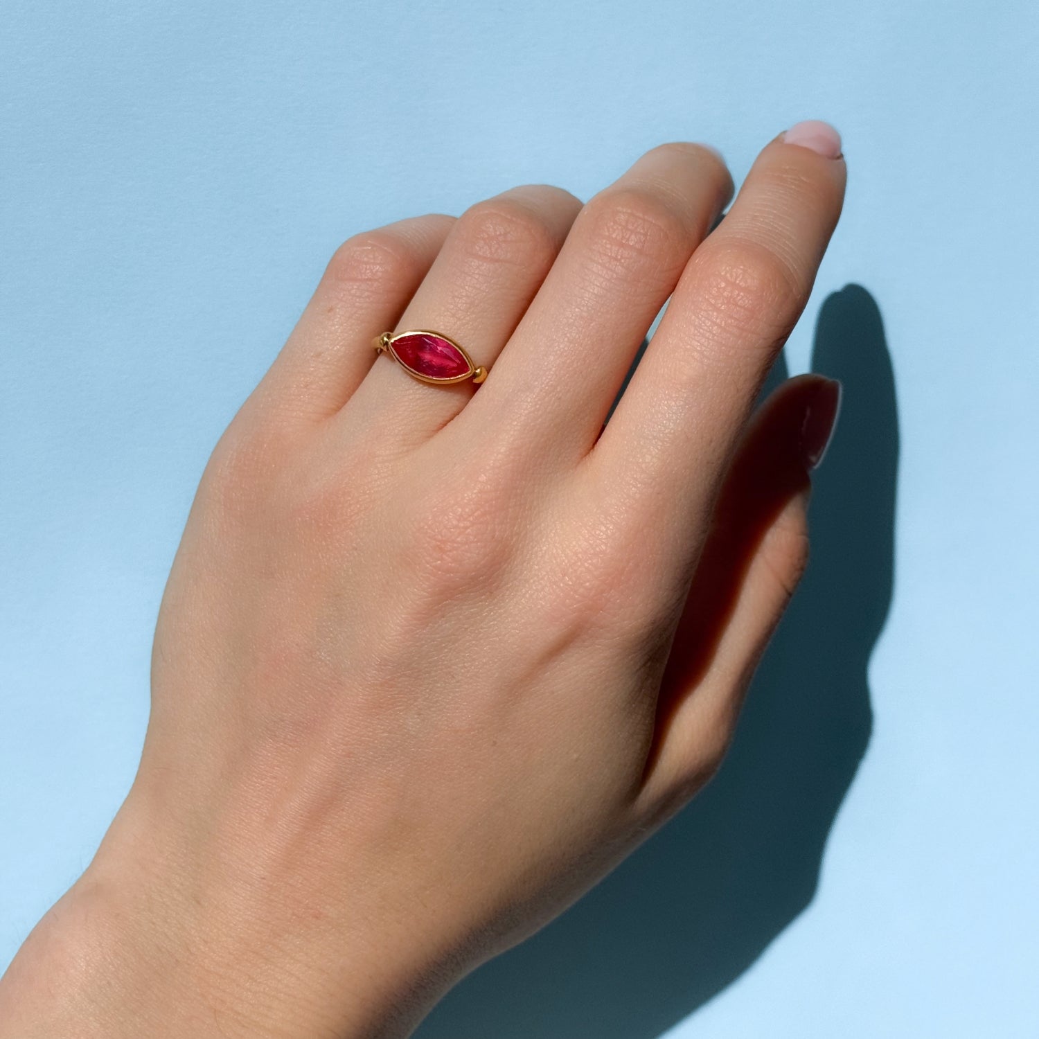 Marquise Red Spinel Swivel