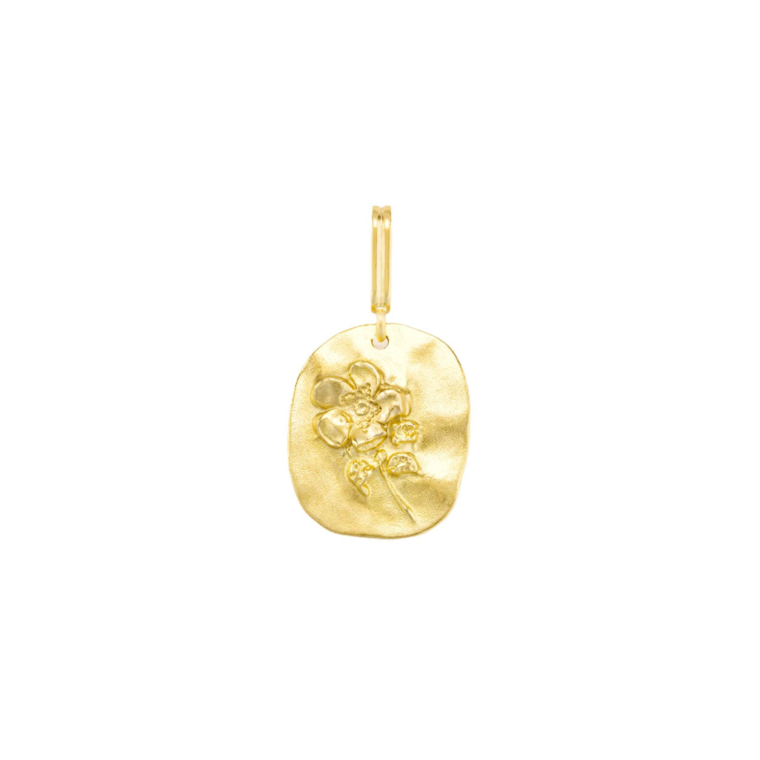 Wild Rose Medal Charm