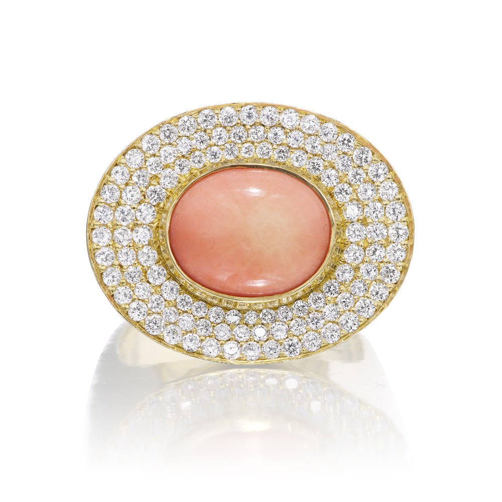 Coral Eyecon Ring