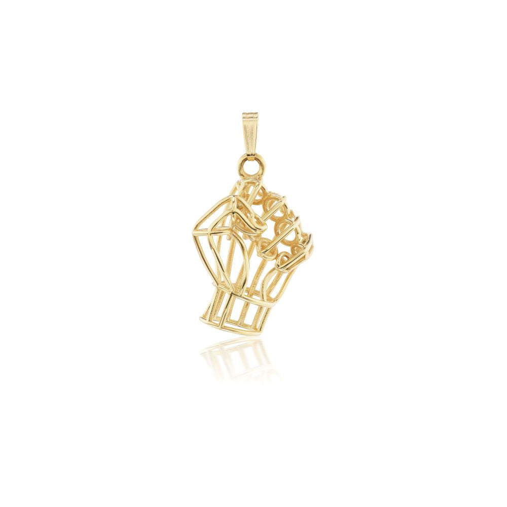 Caged All Power Fist Charm