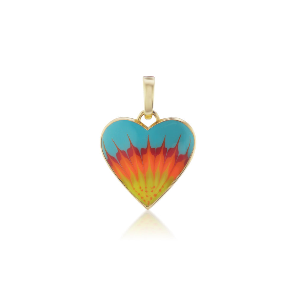 Amour du Soleil Enamel Heart Charm