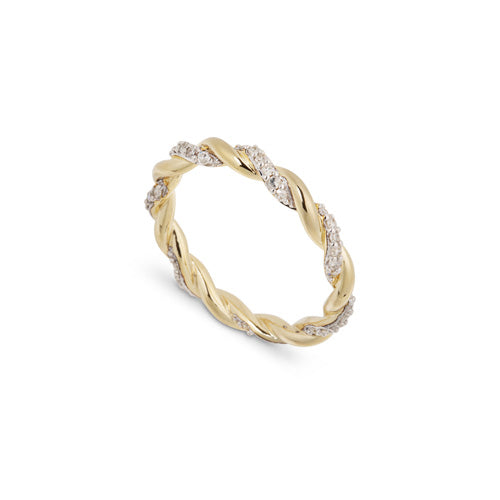 Twisted Rope Diamond Ring