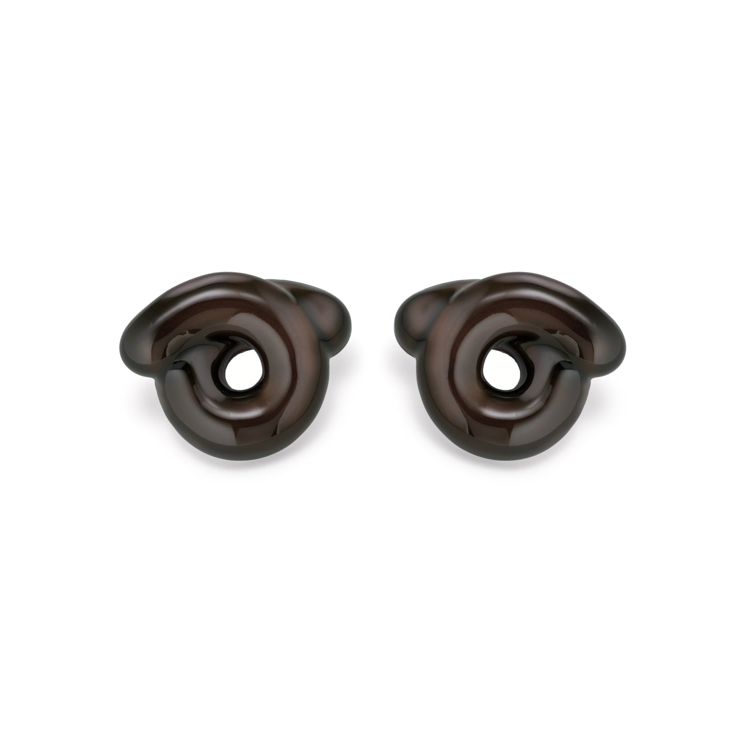 Cherry Chocolate Tarallo Stud Earrings