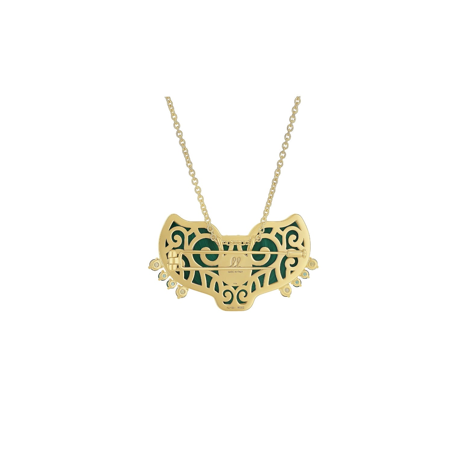 Malachite Flying Monkey Necklace