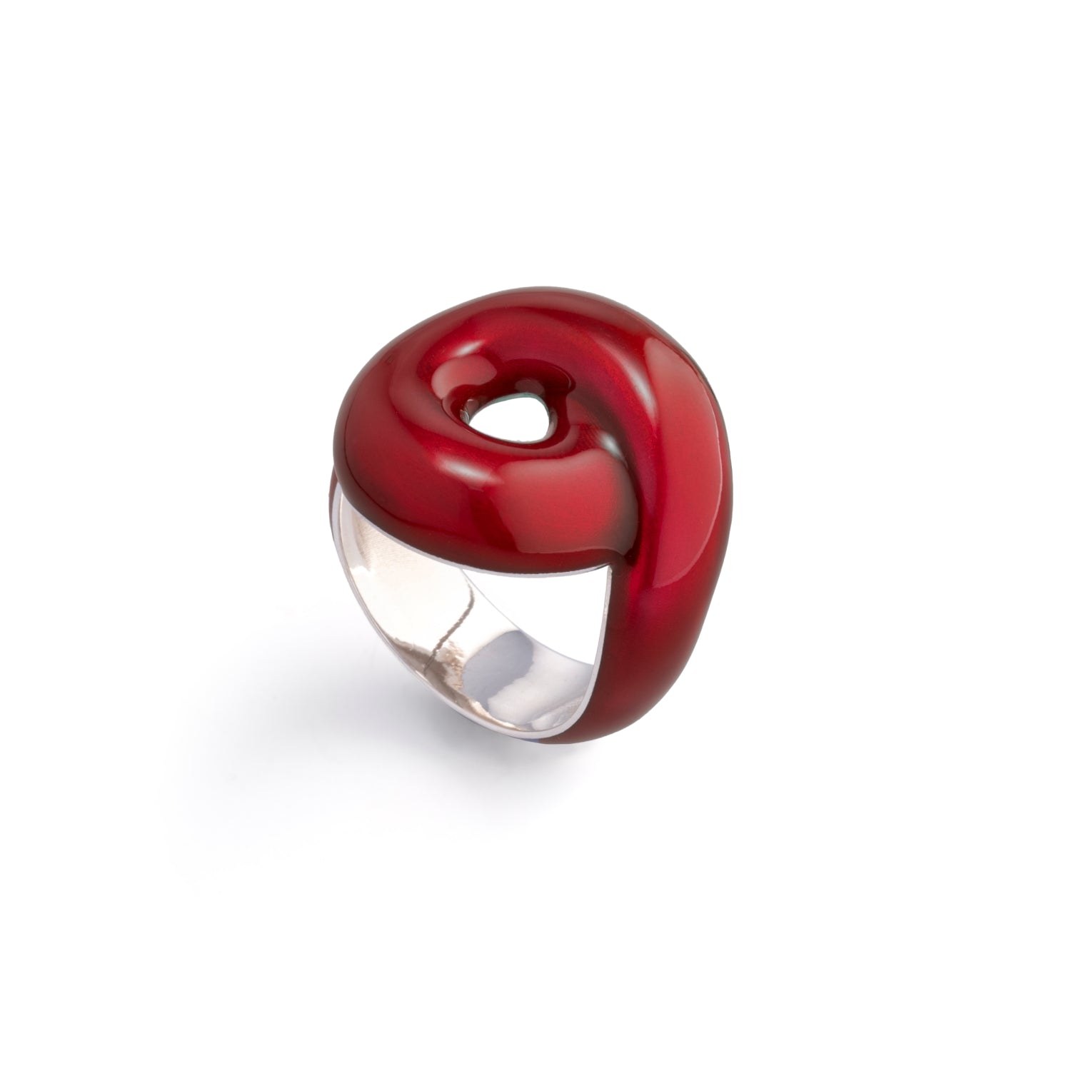 Burgundy Tarallo Ring