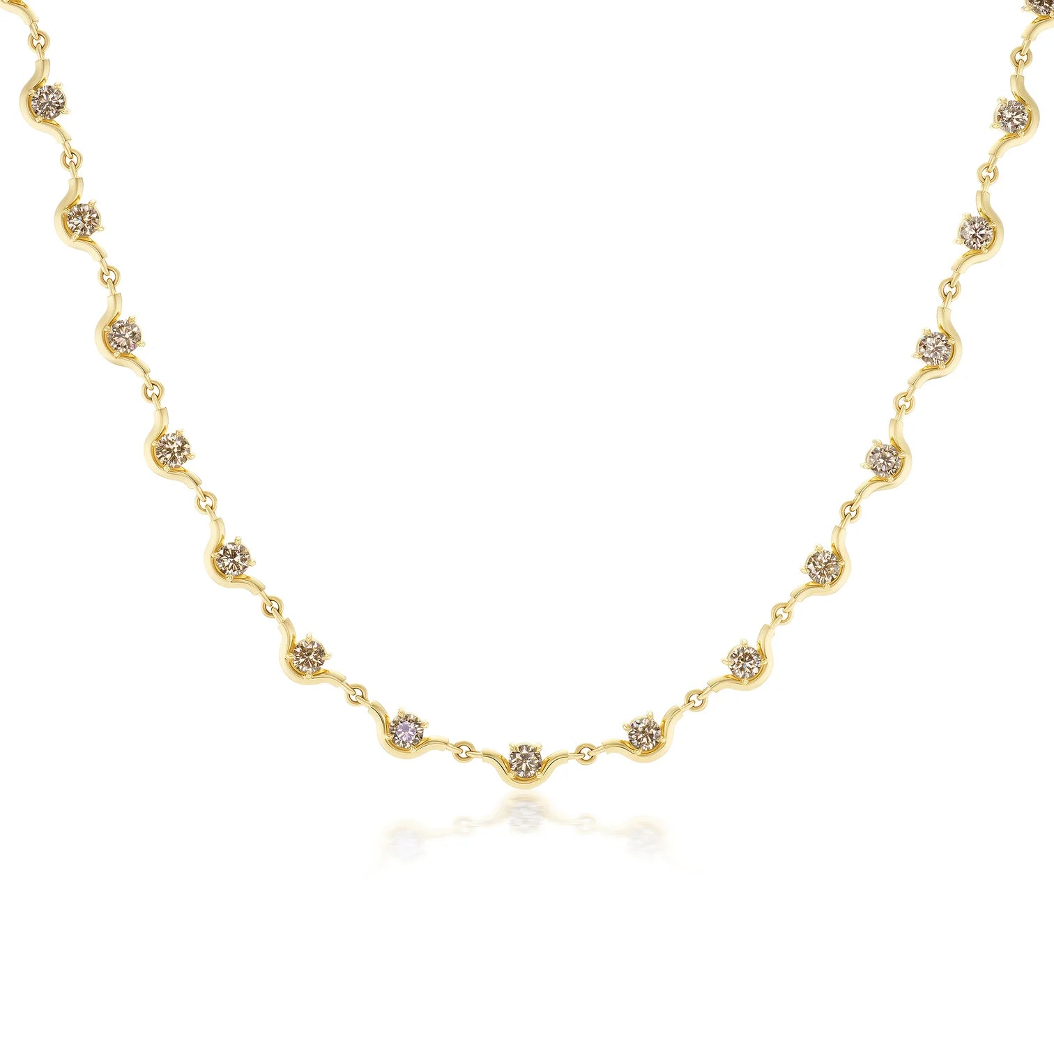 Desert Diamond Louise XL Necklace in Yellow Gold