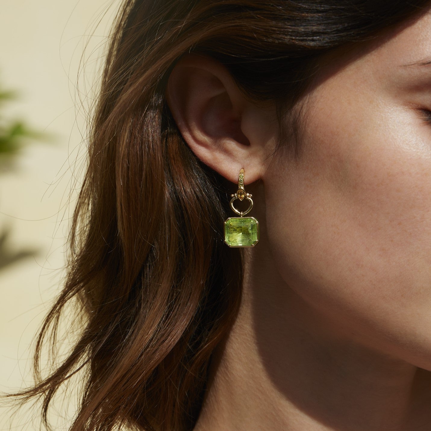 Green Love Loop Earrings