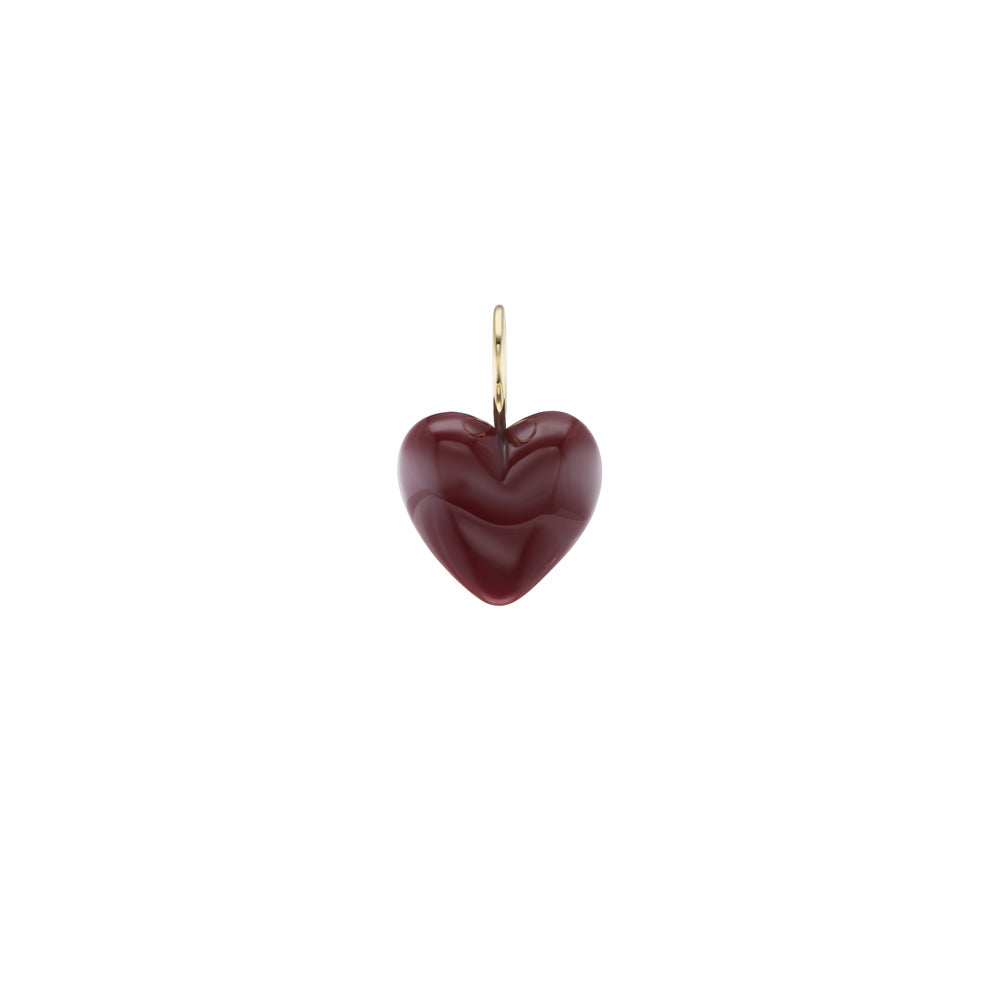 Maroon Heart Charm