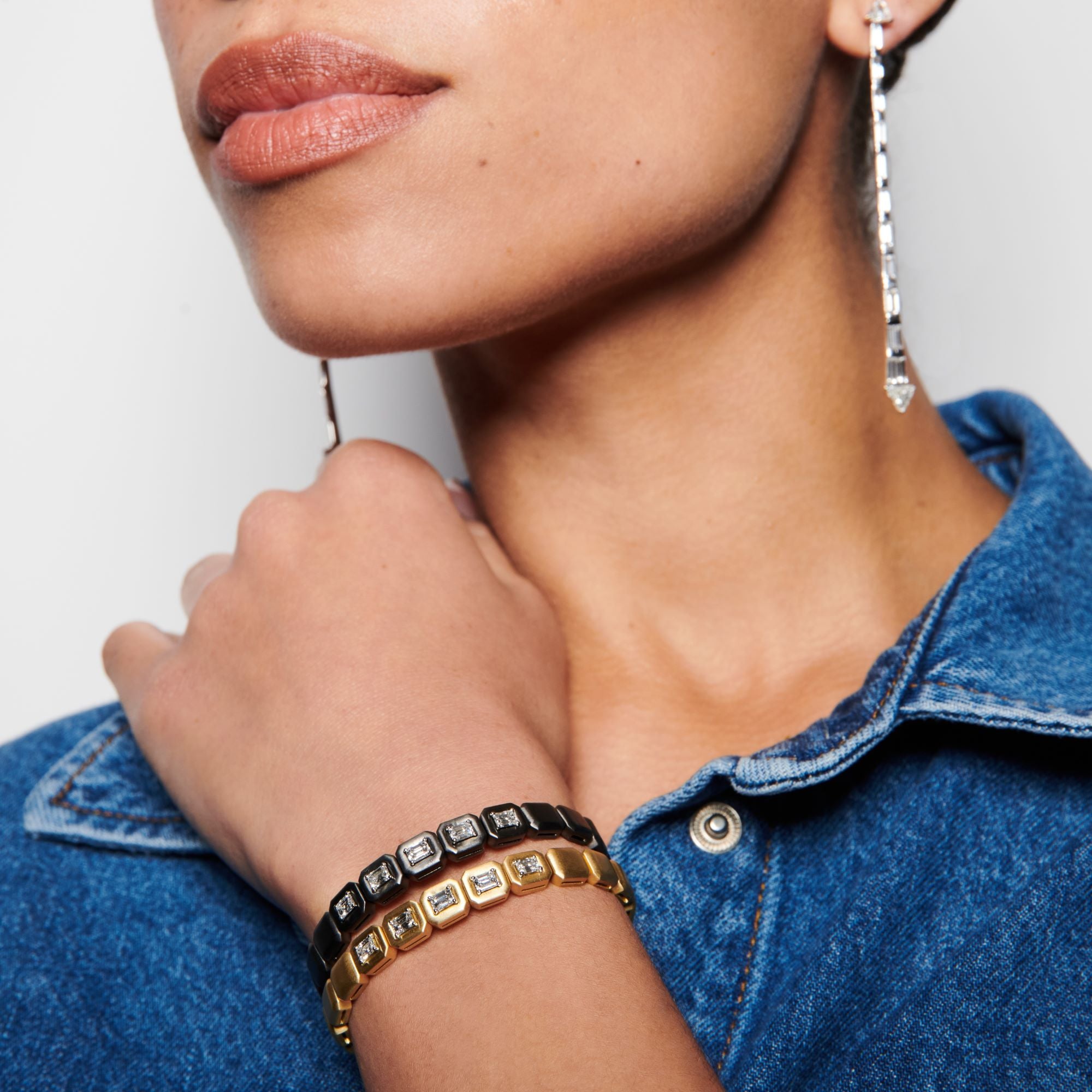 Me Black Gold Cuff Bracelet