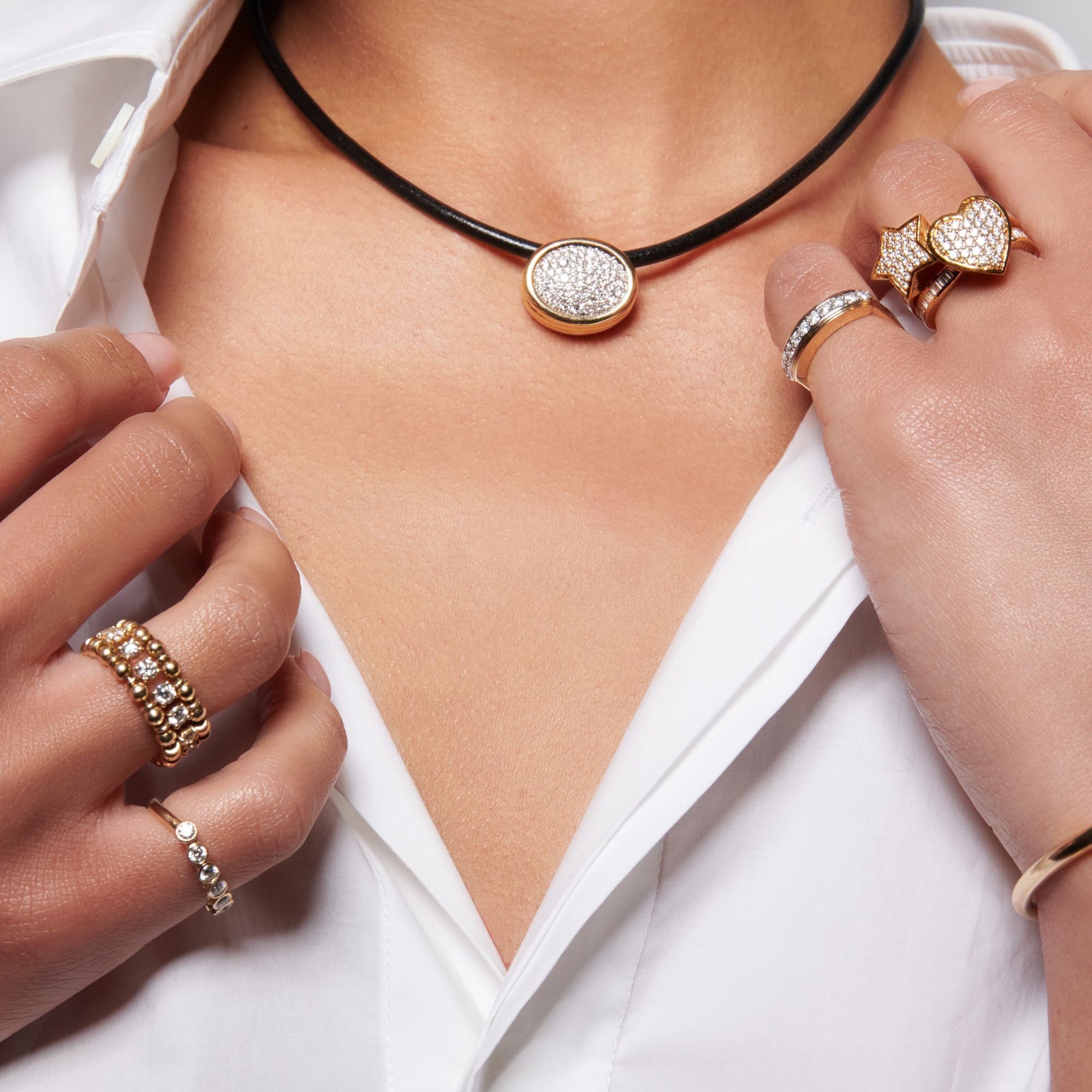 Diamond Pavé Scuba Choker Necklace