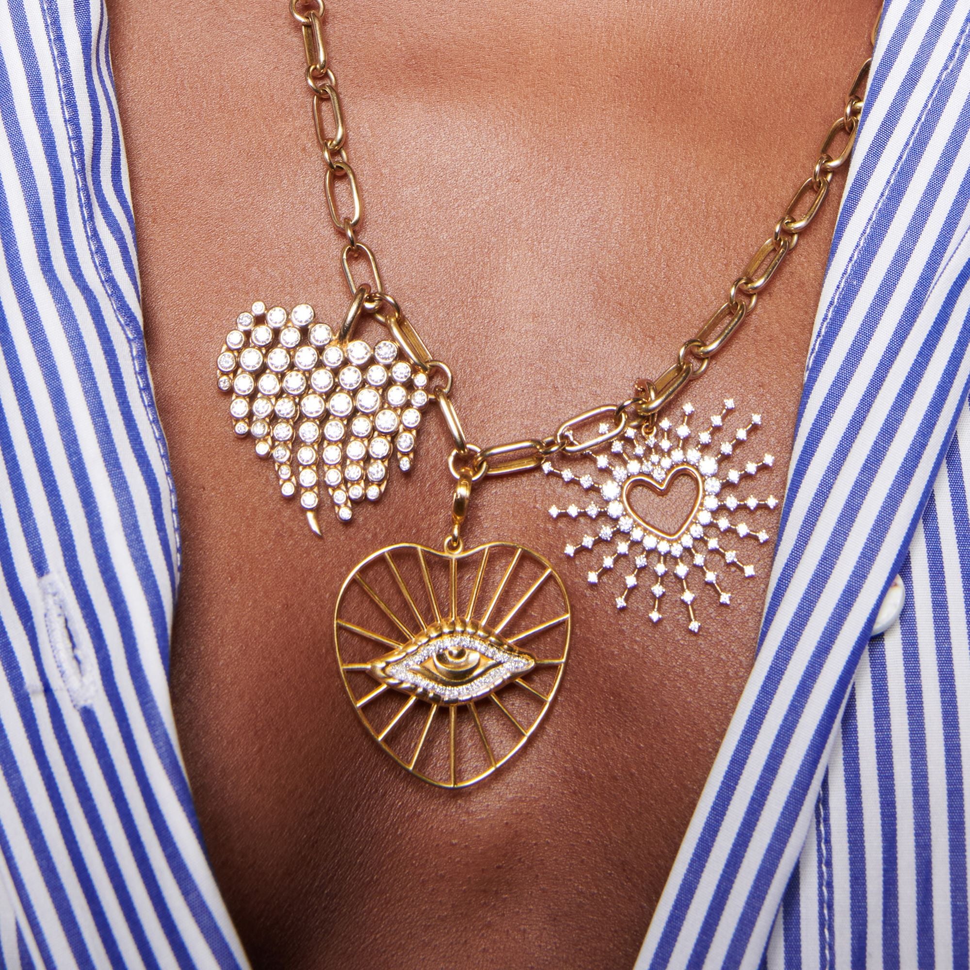 Large Diamond Fringe Charm
