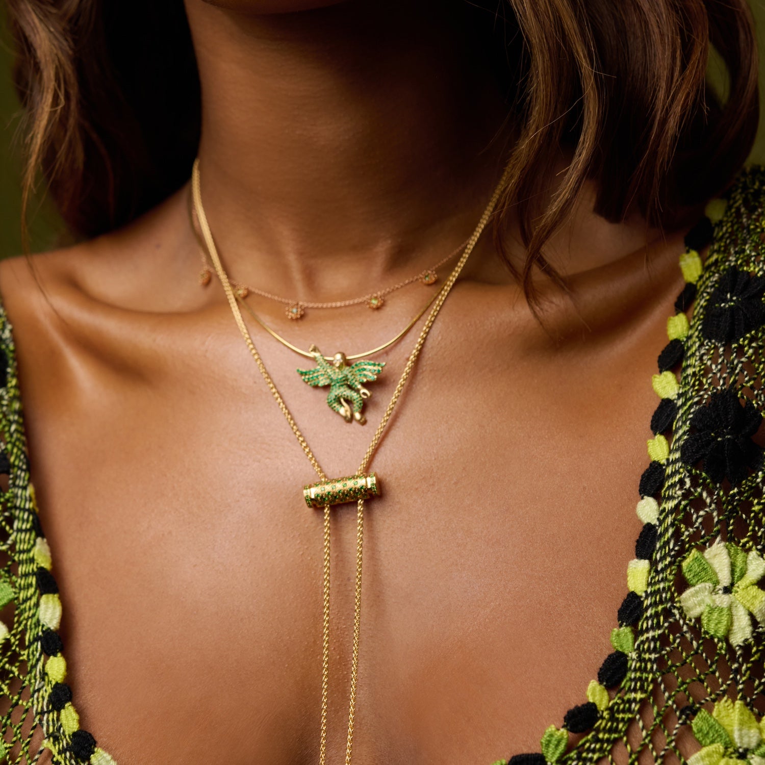 Emerald Flying Monkey Charm