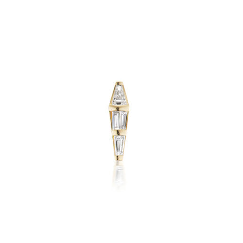 Yellow Gold Half Spectrum Earrings