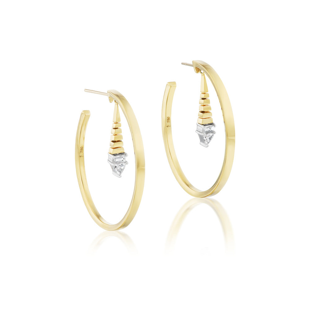 Amanda Diamond Hoop Earrings