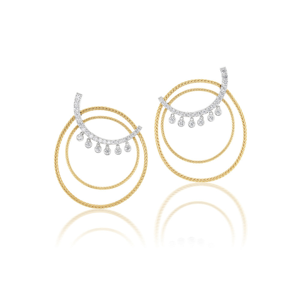 Together Circle Drop Earrings