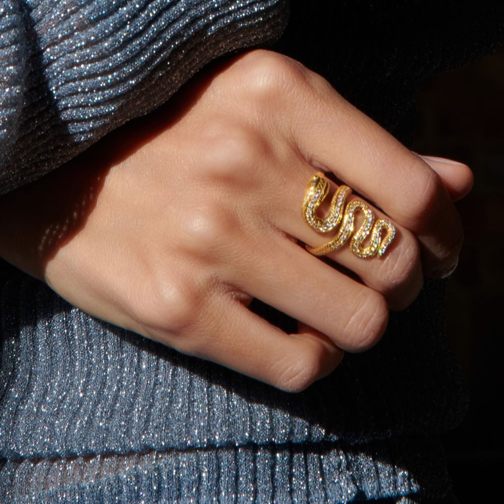 Diamond Snake Ring