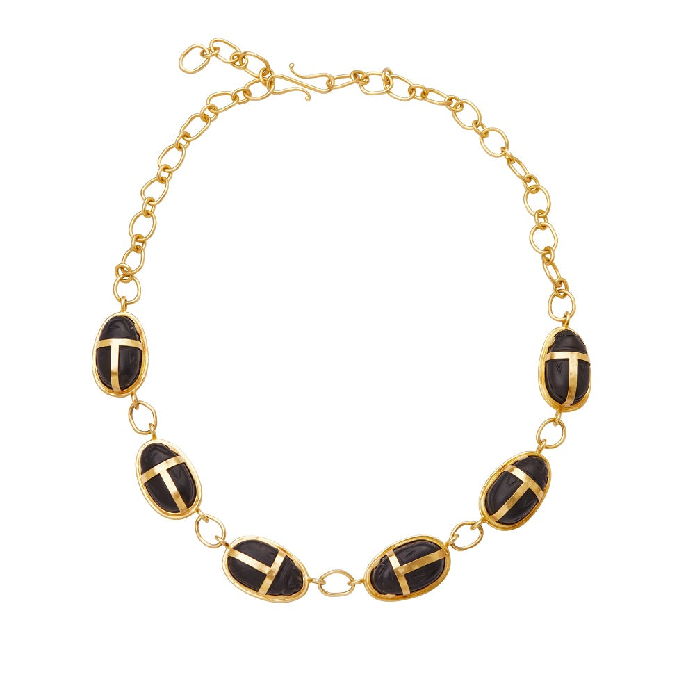 Black Scarab Necklace