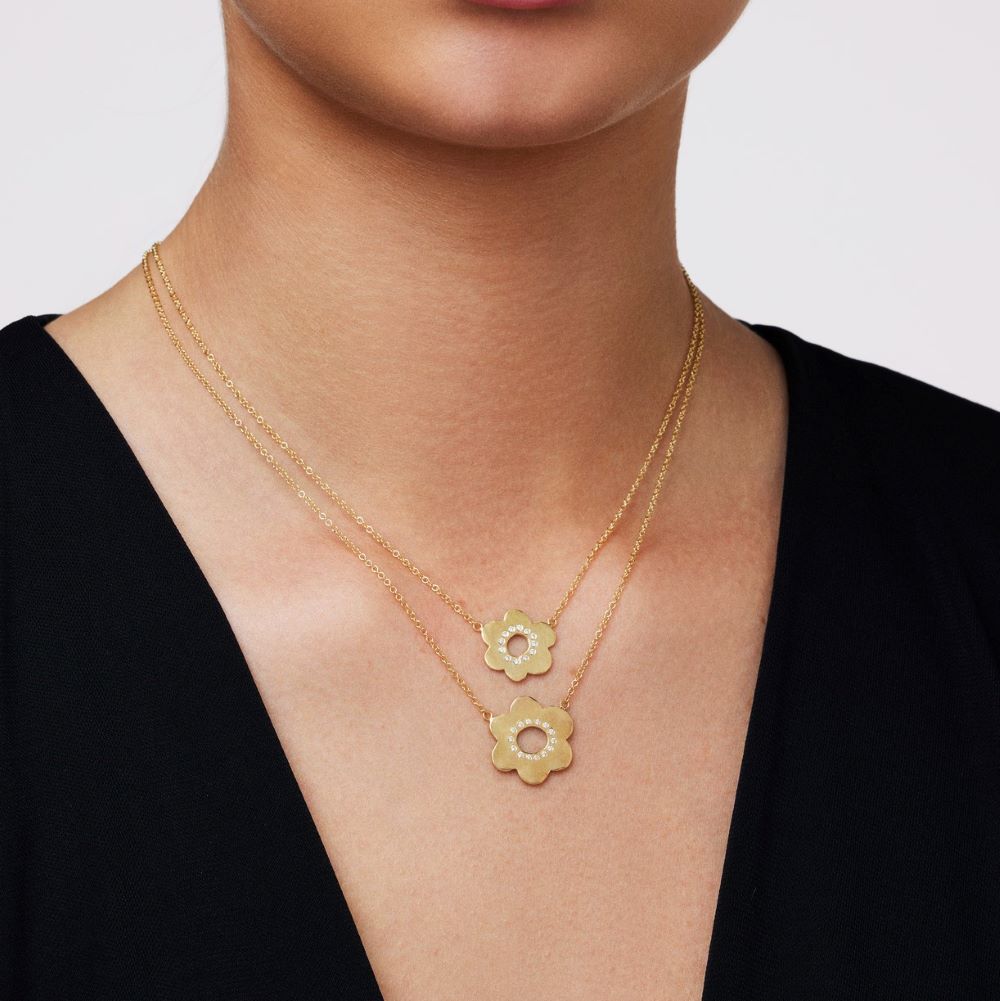 Small Daisy Diamond Necklace